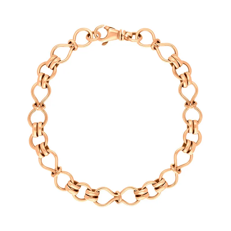 18ct Rose Gold Figure of Eight Bracelet