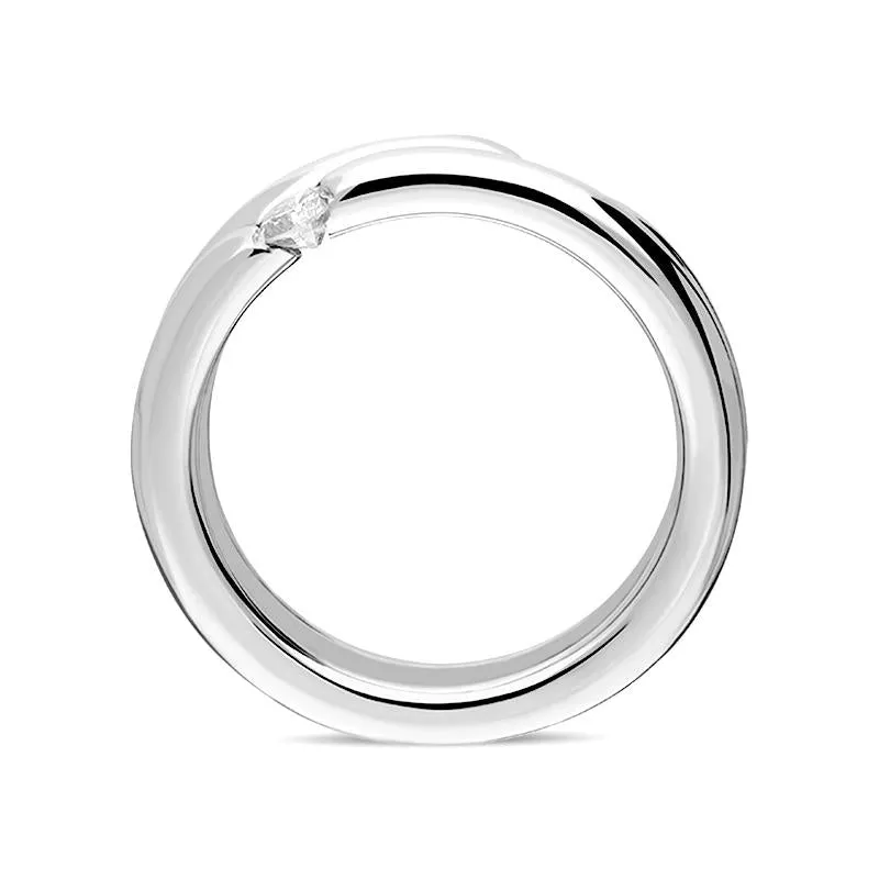 18ct White Gold 0.26ct Diamond Double Band Ring