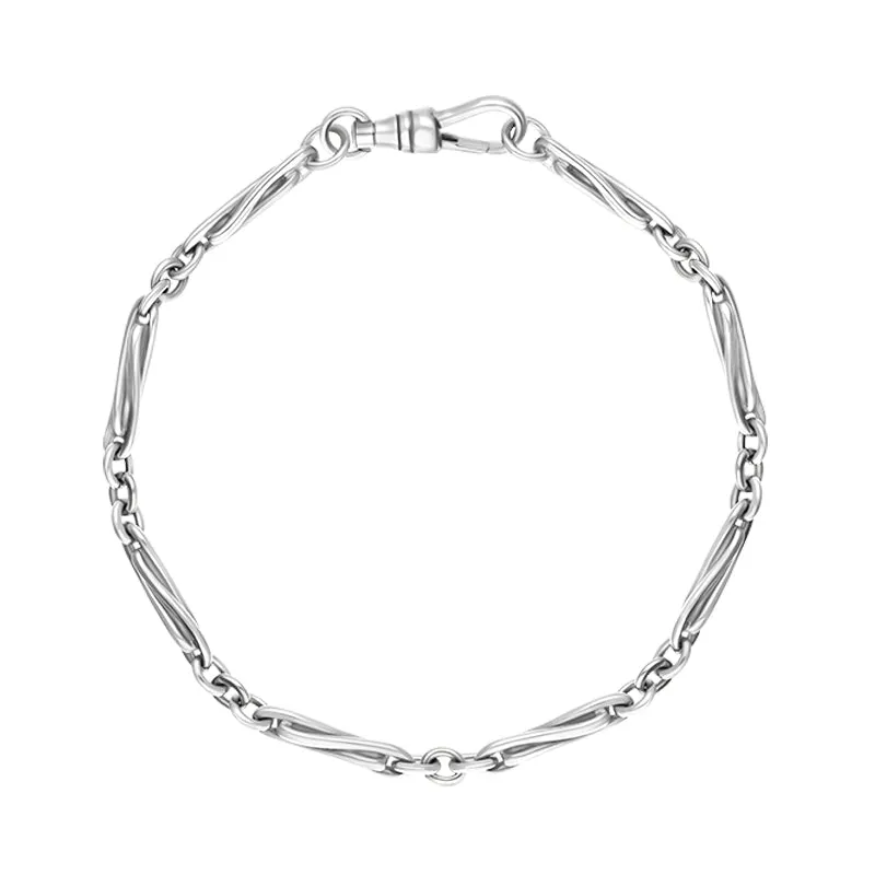 18ct White Gold Handmade Twist Bracelet