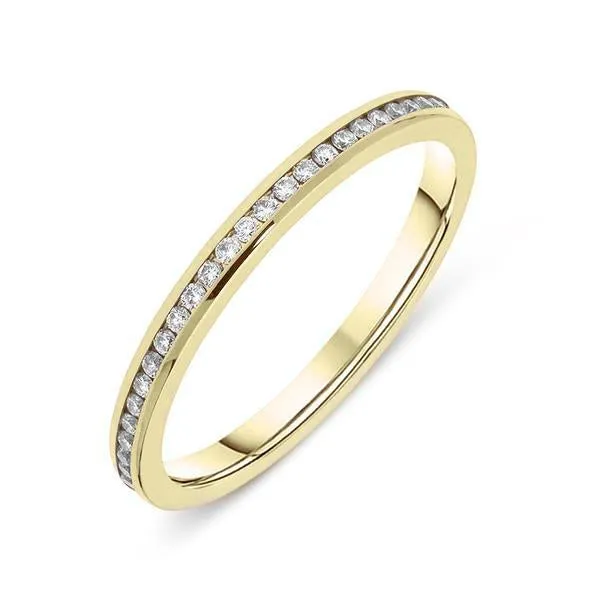 18ct Yellow Gold 0.28ct Diamond Brilliant Cut Wedding Eternity Ring