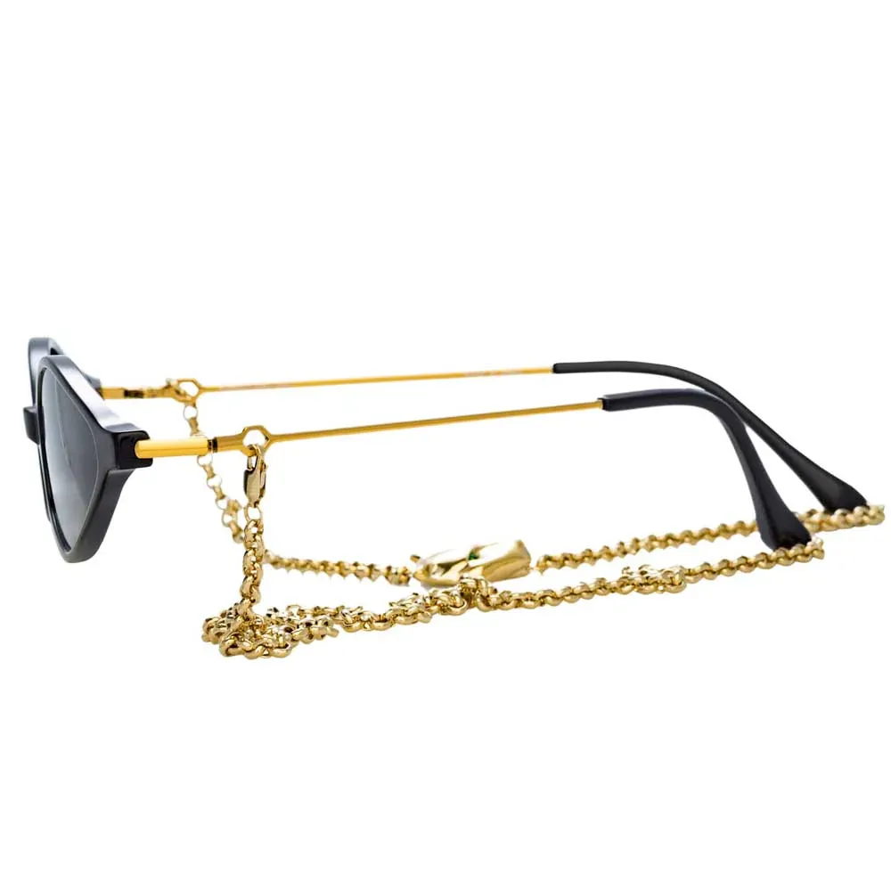Alessandra Rich X Linda Farrow Black Women's Sunglasses AR3C1SUN