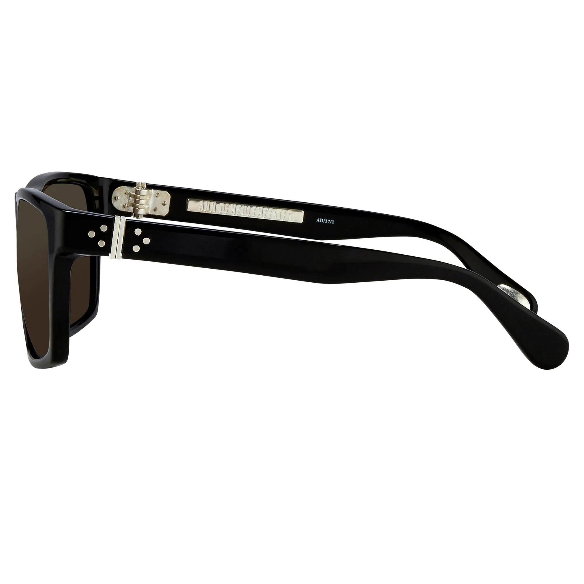 Ann Demeulemeester Men's Sunglasses Angular Black and Grey AD37C1SUN