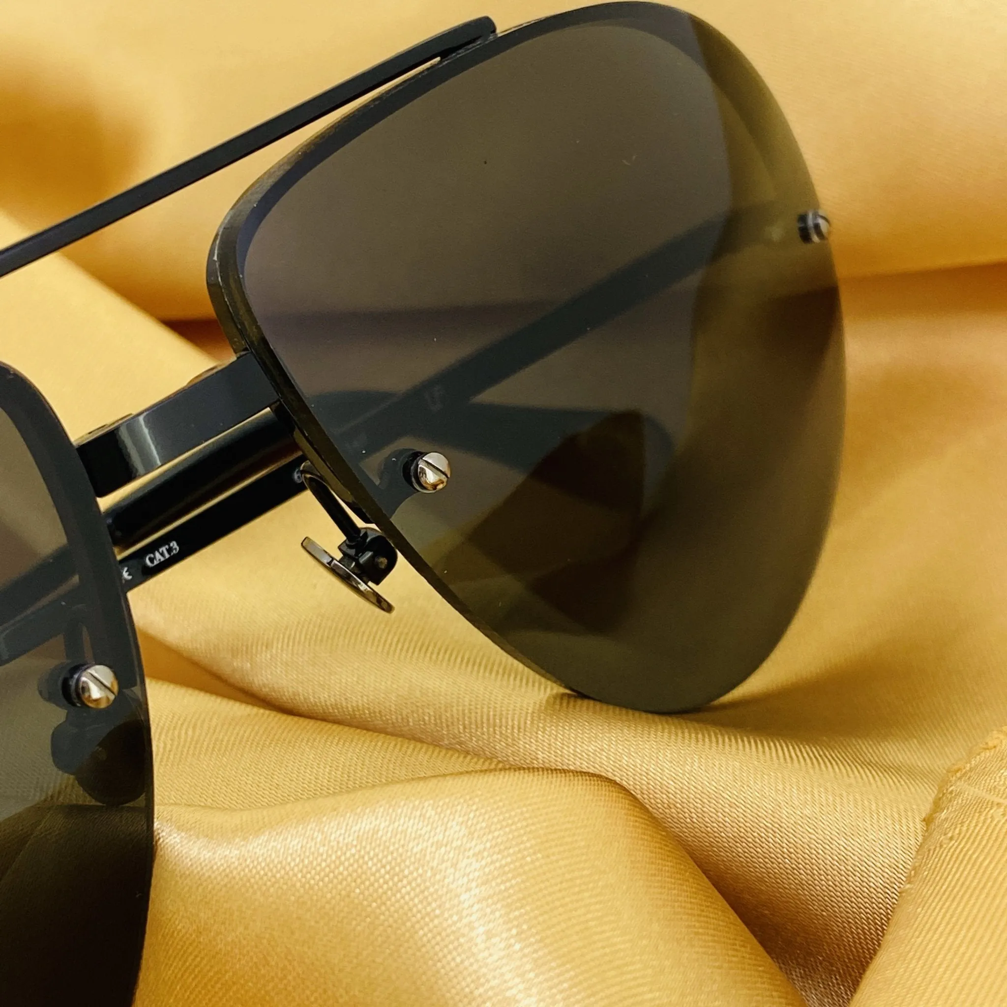 Ann Demeulemeester Men's Sunglasses Black and Grey AD13C4SUN