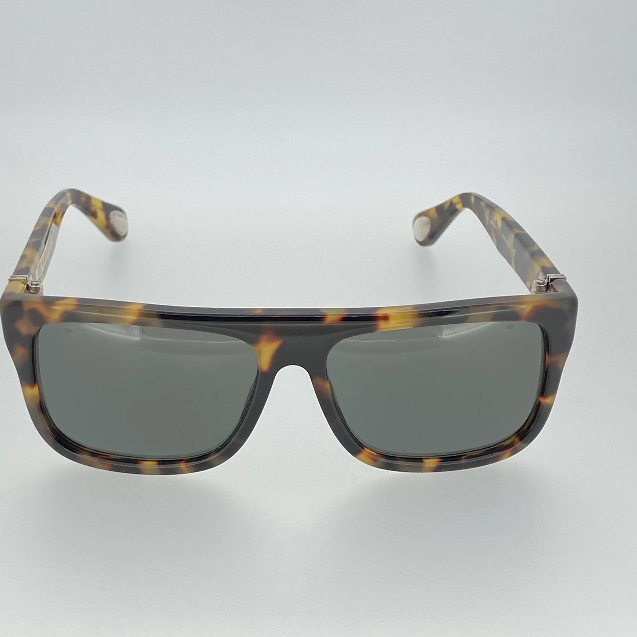 Ann Demeulemeester Men's Sunglasses Flat Top Tortoise and Grey AD2C2SUN