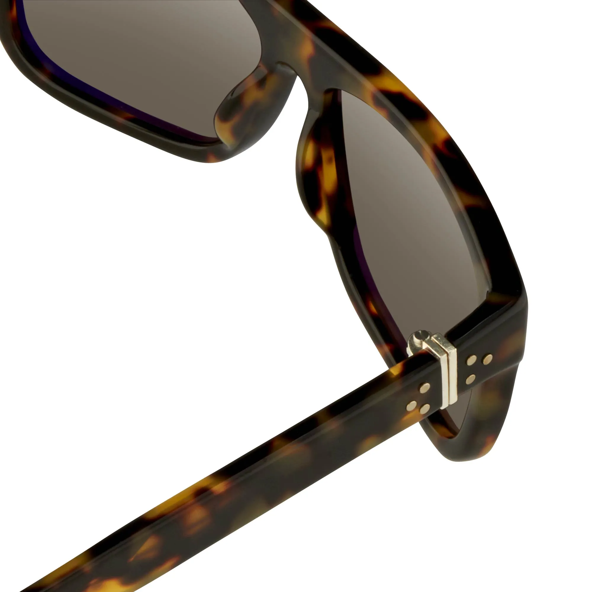 Ann Demeulemeester Men's Sunglasses Flat Top Tortoise and Grey AD2C2SUN
