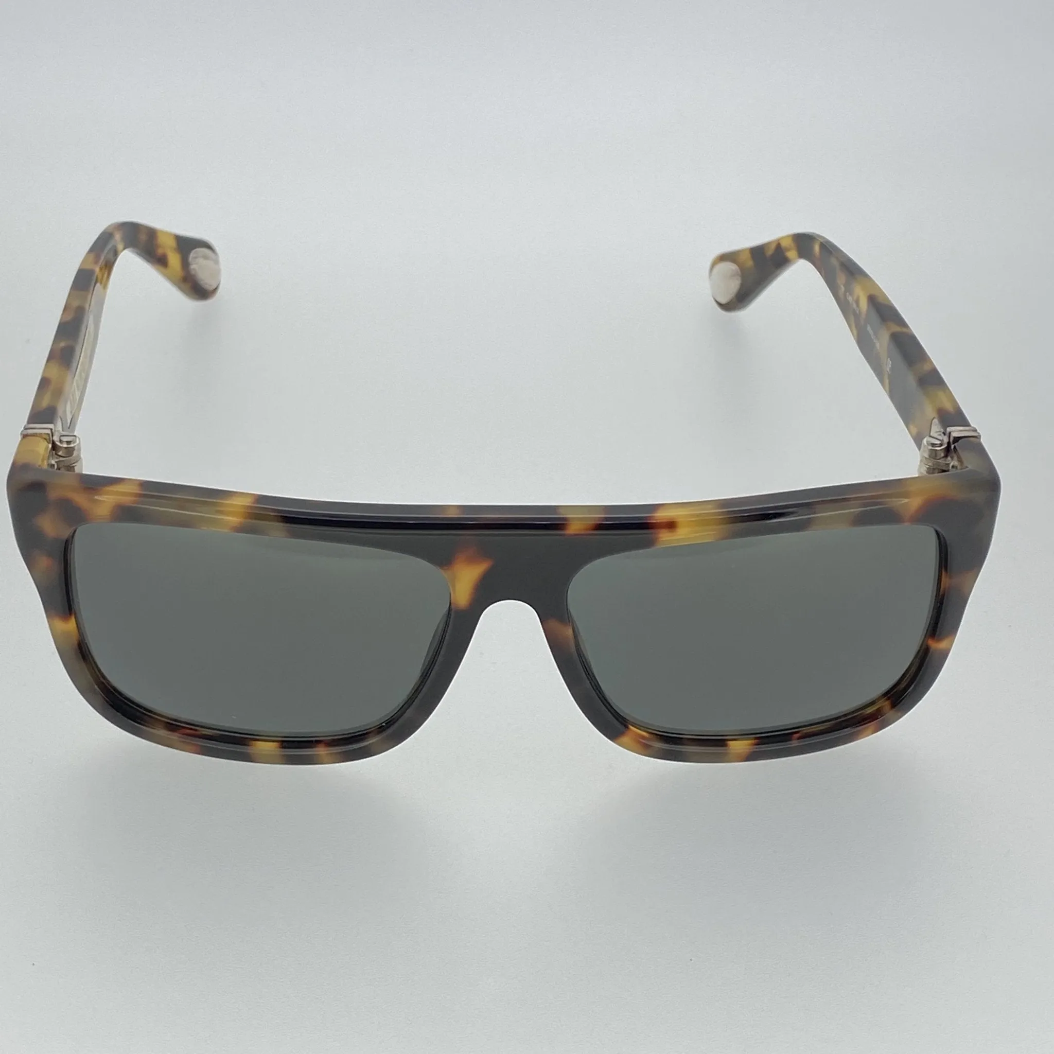 Ann Demeulemeester Men's Sunglasses Flat Top Tortoise and Grey AD2C2SUN