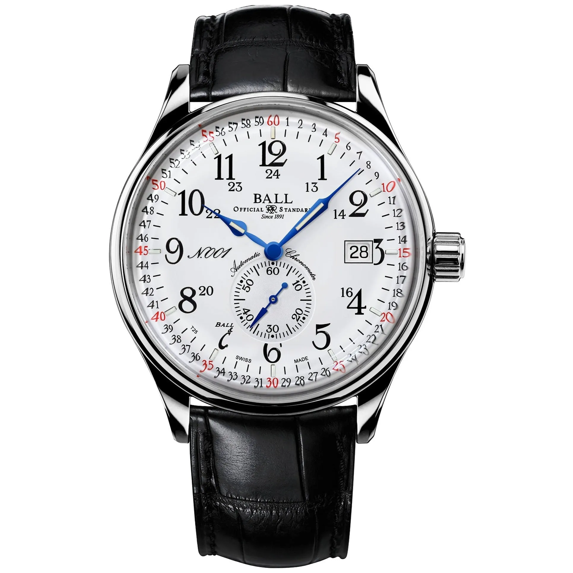 Ball Railroad Standard 130 Years Men's Black Watch NM3888D-LL4CJ-WH