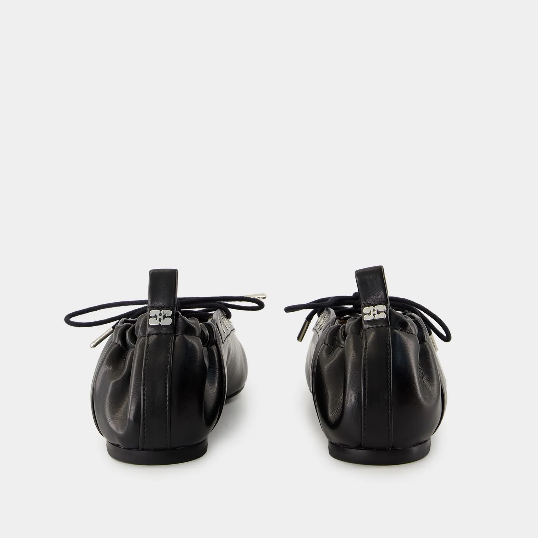 Ballerinas Eyelets - Ganni - Synthetic - Black