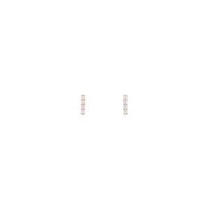 Bar 18K Rose Gold Earring w. Diamonds