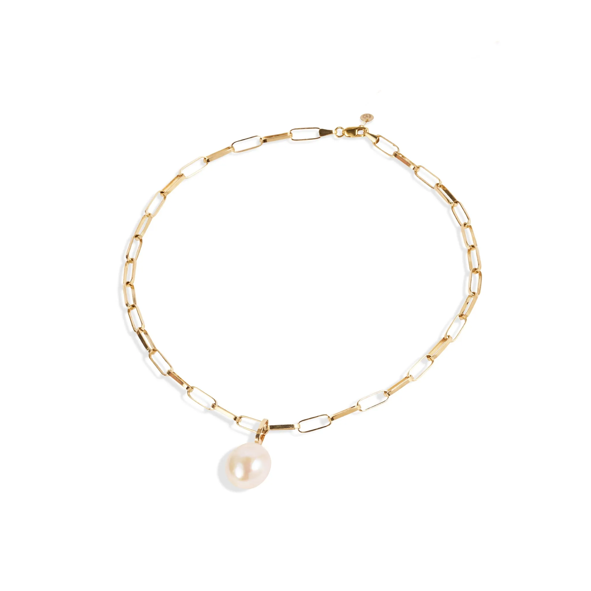 Baroque Pearl Link Drop Choker Pieces of Eight