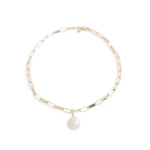 Baroque Pearl Link Drop Choker Pieces of Eight