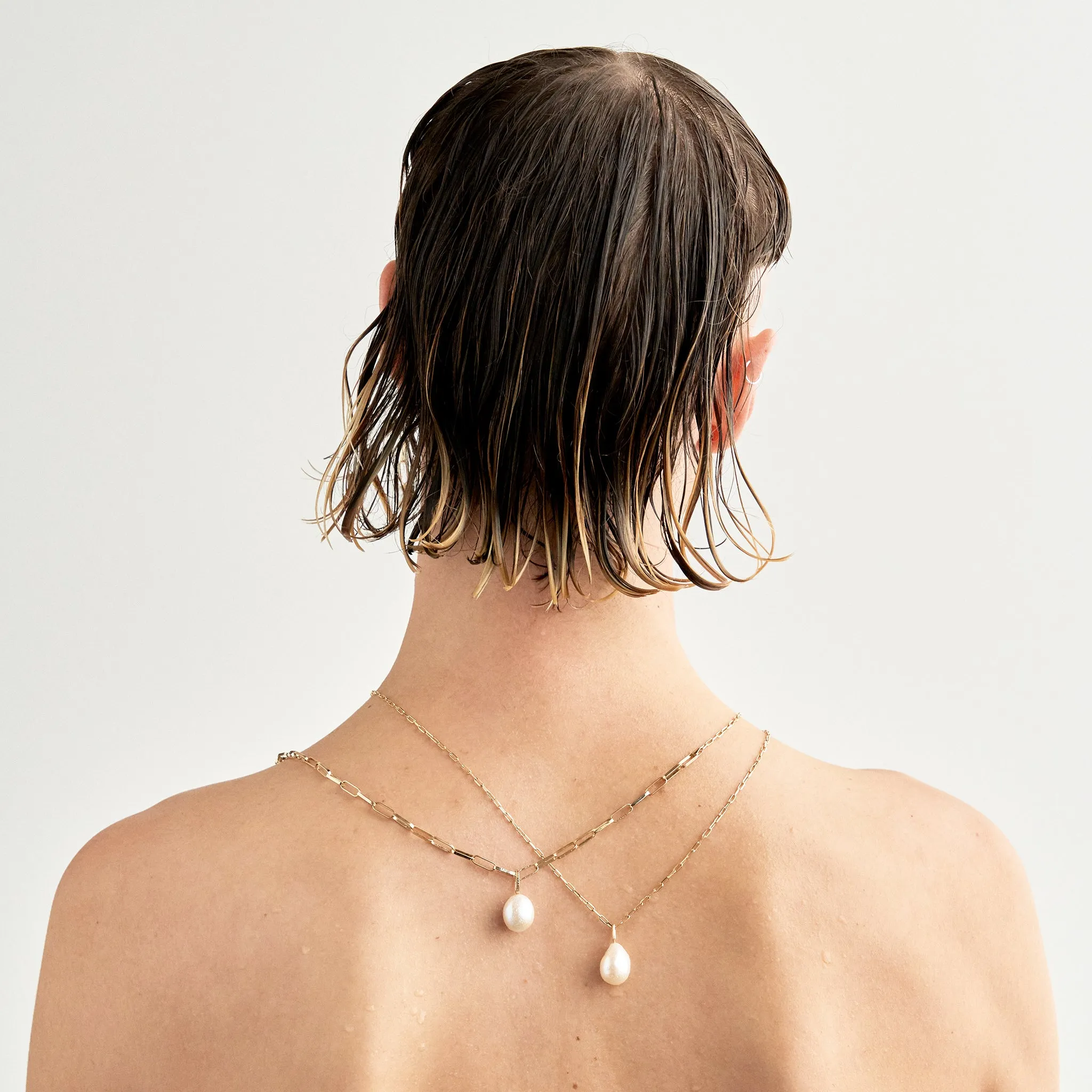 Baroque Pearl Link Drop Choker Pieces of Eight