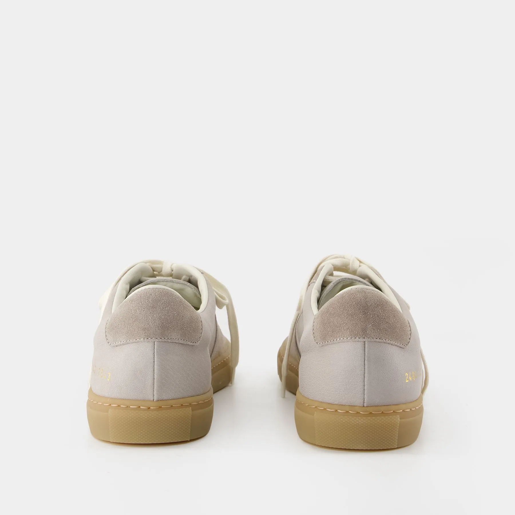 Bball Duo Slim Sneakers - COMMON PROJECTS - Leather - Grey
