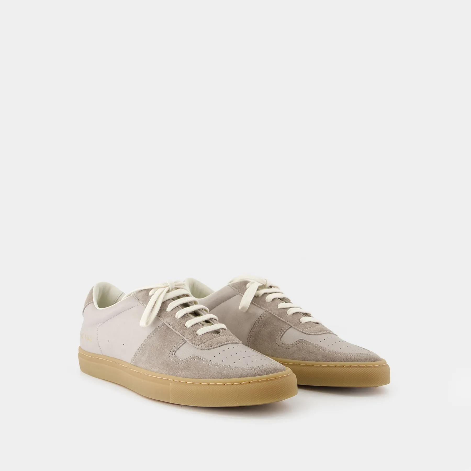 Bball Duo Slim Sneakers - COMMON PROJECTS - Leather - Grey