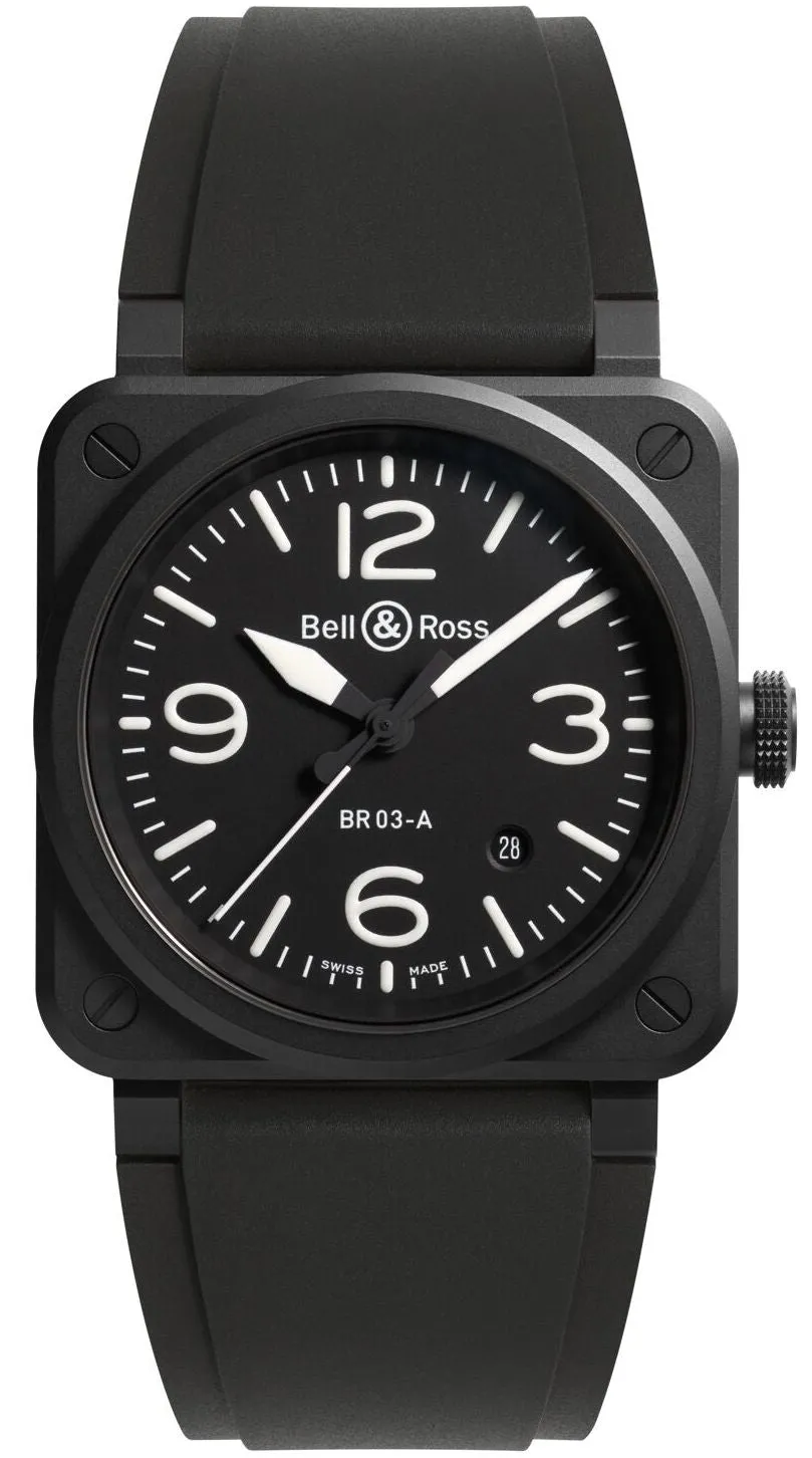 Bell & Ross BR 03 Auto Black Matt Ceramic Watch