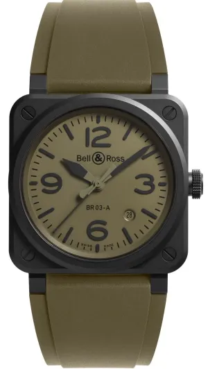 Bell & Ross BR 03 Auto Military Ceramic Watch
