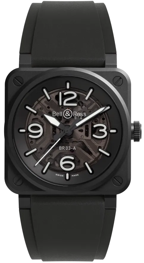 Bell & Ross BR 03 Skeleton Black Ceramic Watch