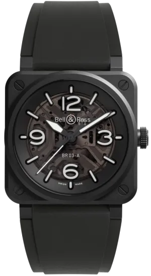 Bell & Ross BR 03 Skeleton Black Ceramic Watch