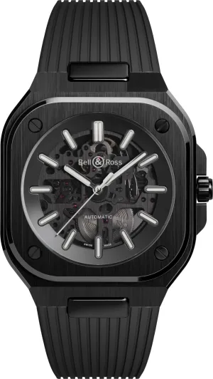 Bell & Ross BR 05 Skeleton Black Ceramic Rubber Watch