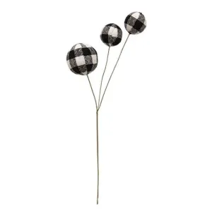 *Black & White Plaid Ball Pick 14"