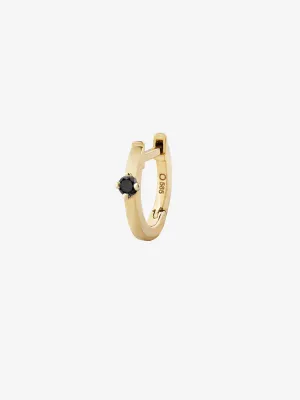 Black Diamond 0.04 14K Gold, Whitegold or Rosegold Huggie w. Diamond
