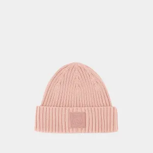 Bold Fox Head Beanie - Maison Kitsune - Cotton - Pink