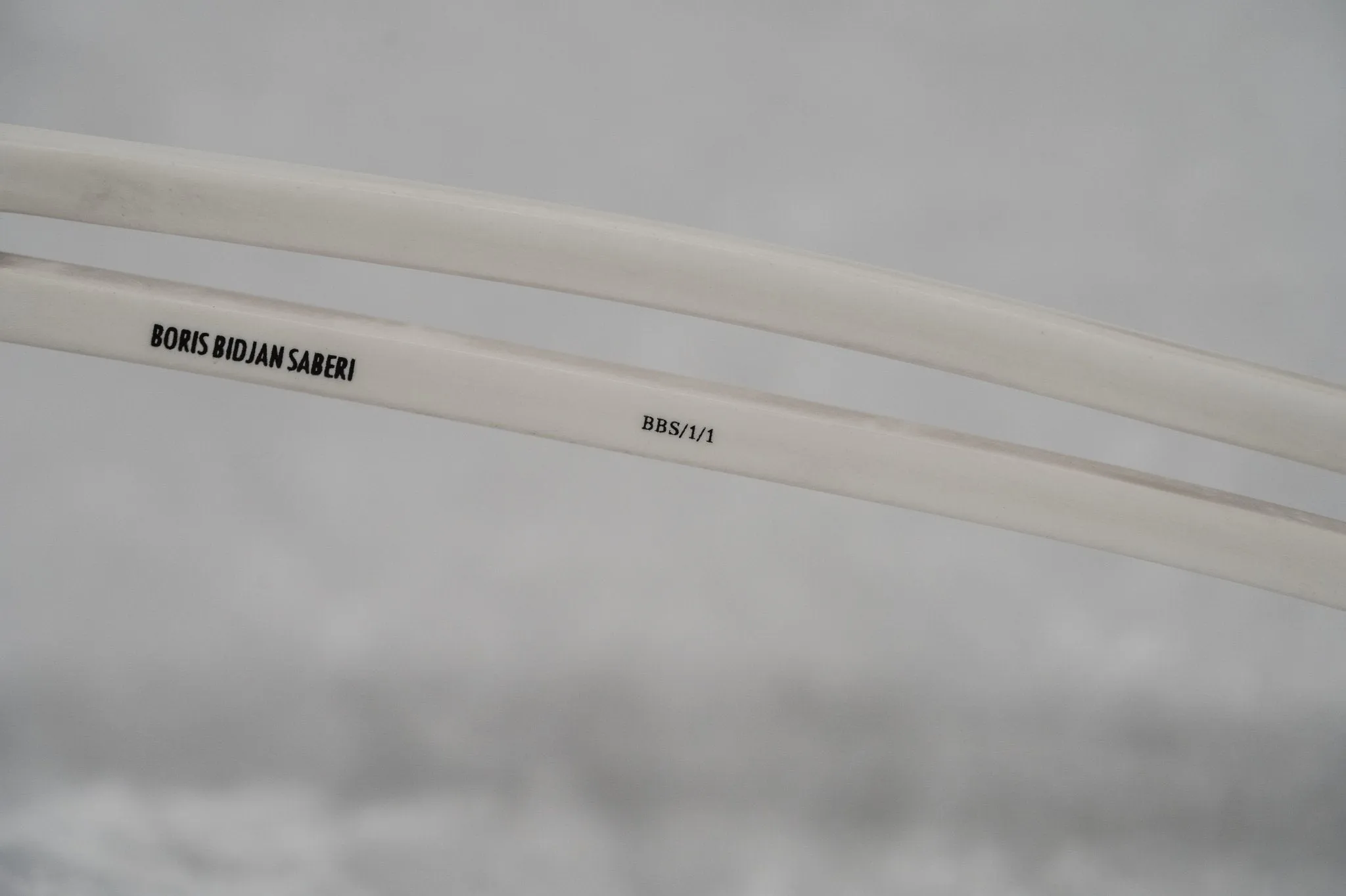 Boris Bidjan Saberi Men's Sunglasses Rectangular White BBS1C1SUN