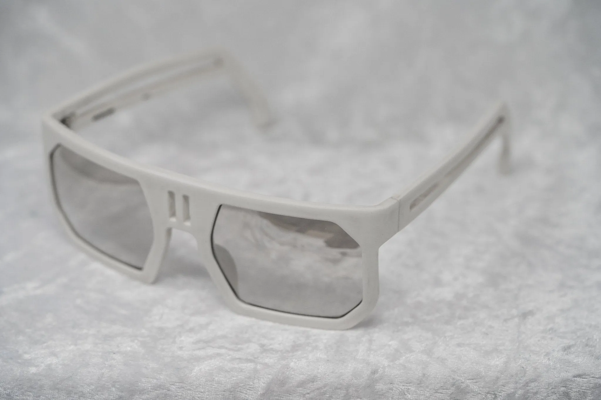Boris Bidjan Saberi Men's Sunglasses Rectangular White BBS1C1SUN