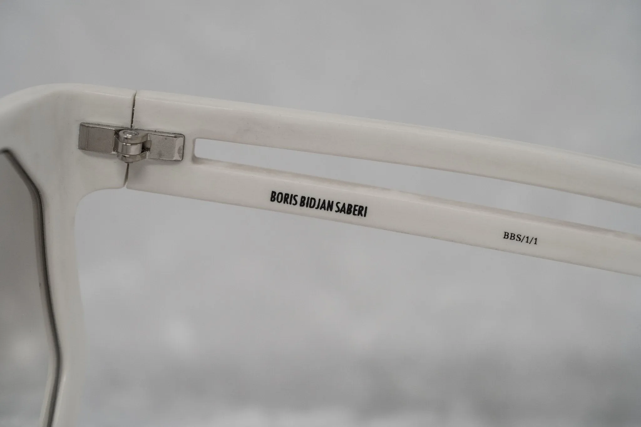 Boris Bidjan Saberi Men's Sunglasses Rectangular White BBS1C1SUN