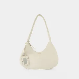 Bou Medium Shoulder Bag - Ganni - Leather - White