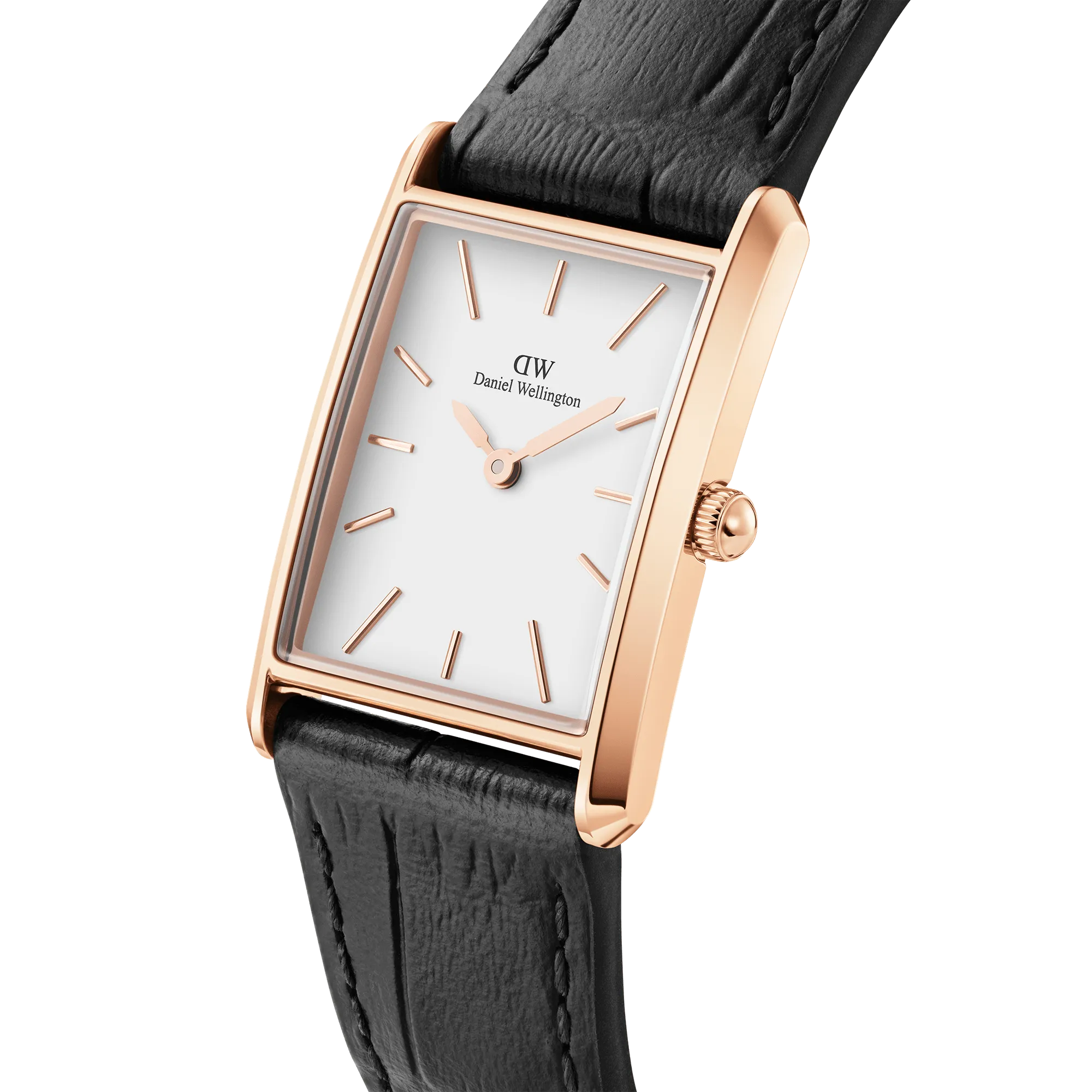 Bound Black Crocodile Rose Gold Daniel Wellington