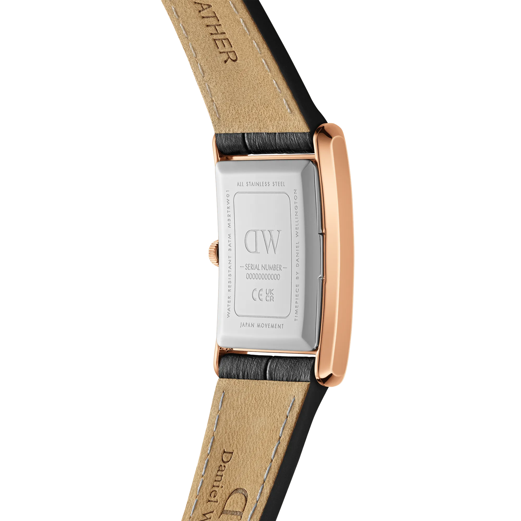 Bound Black Crocodile Rose Gold Daniel Wellington