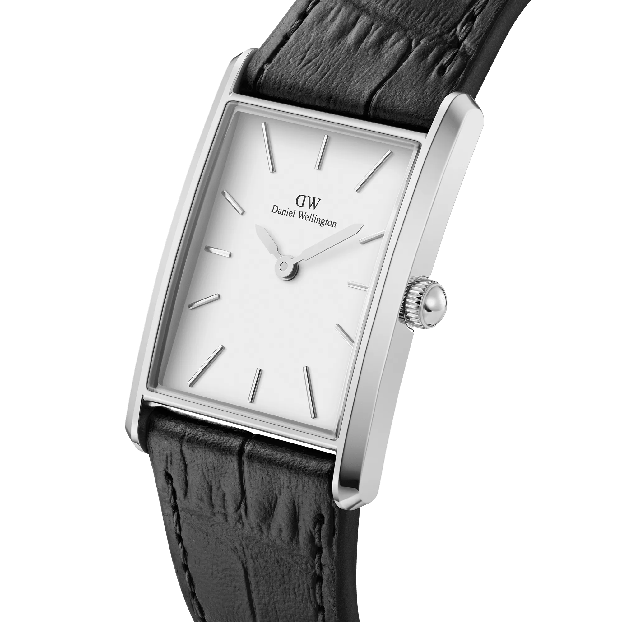 Bound Black Crocodile Silver Daniel Wellington