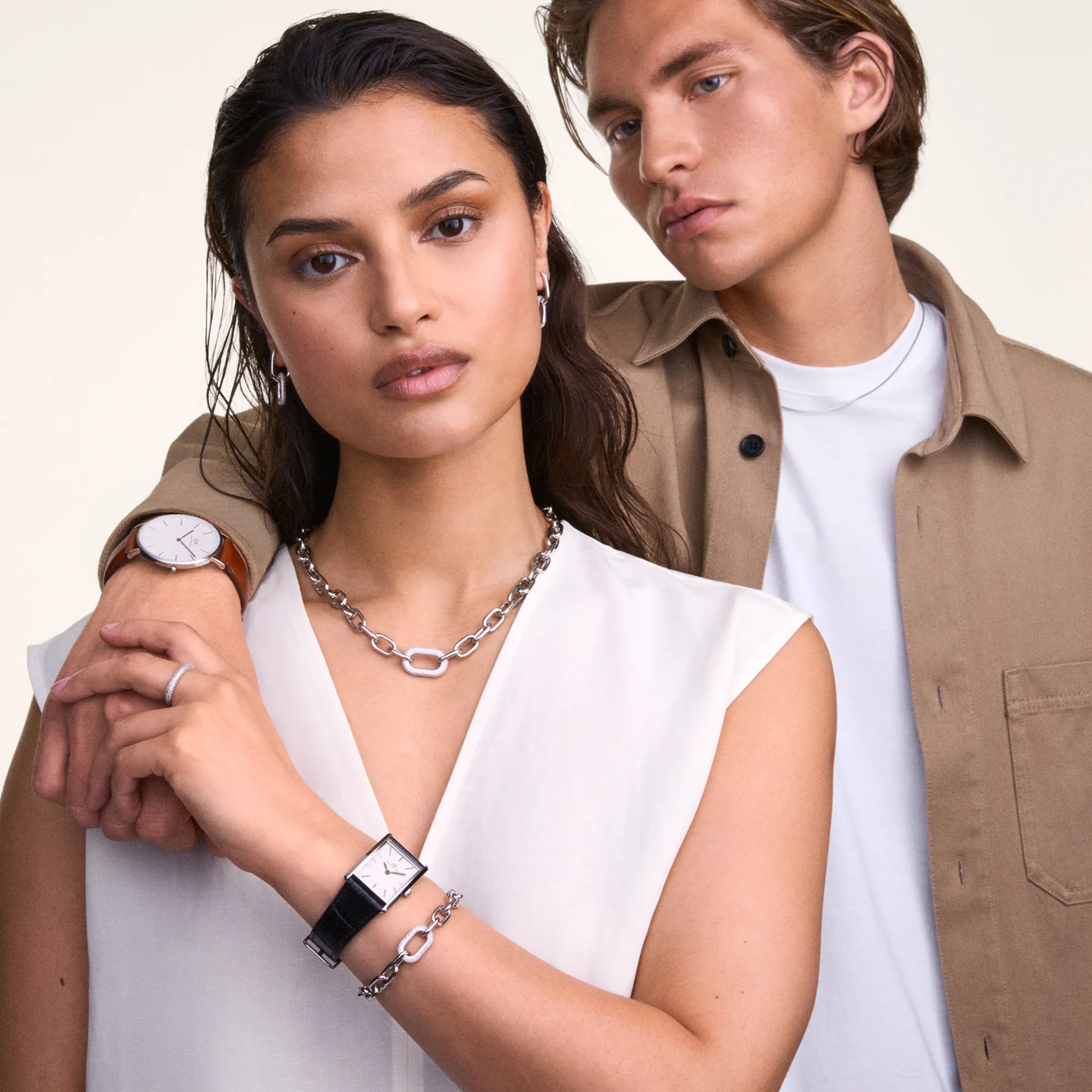 Bound Black Crocodile Silver Daniel Wellington