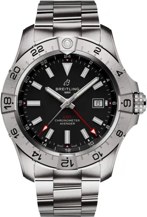 Breitling Avenger Automatic GMT 44 Black Bracelet Watch