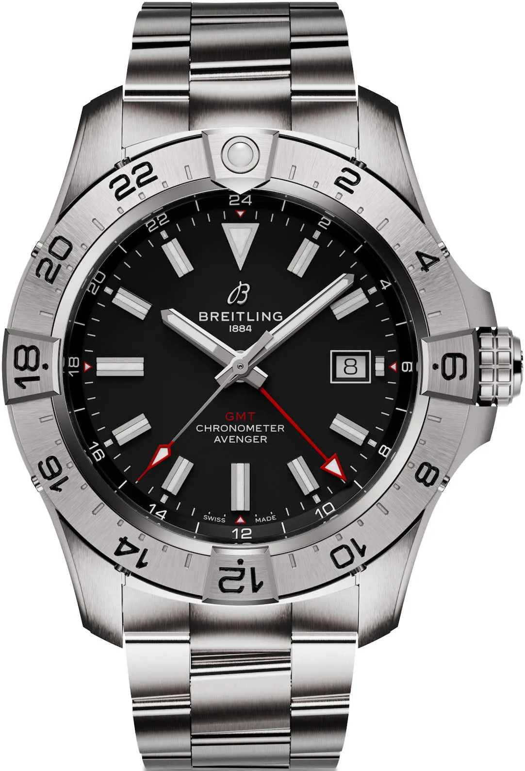 Breitling Avenger Automatic GMT 44 Black Bracelet Watch