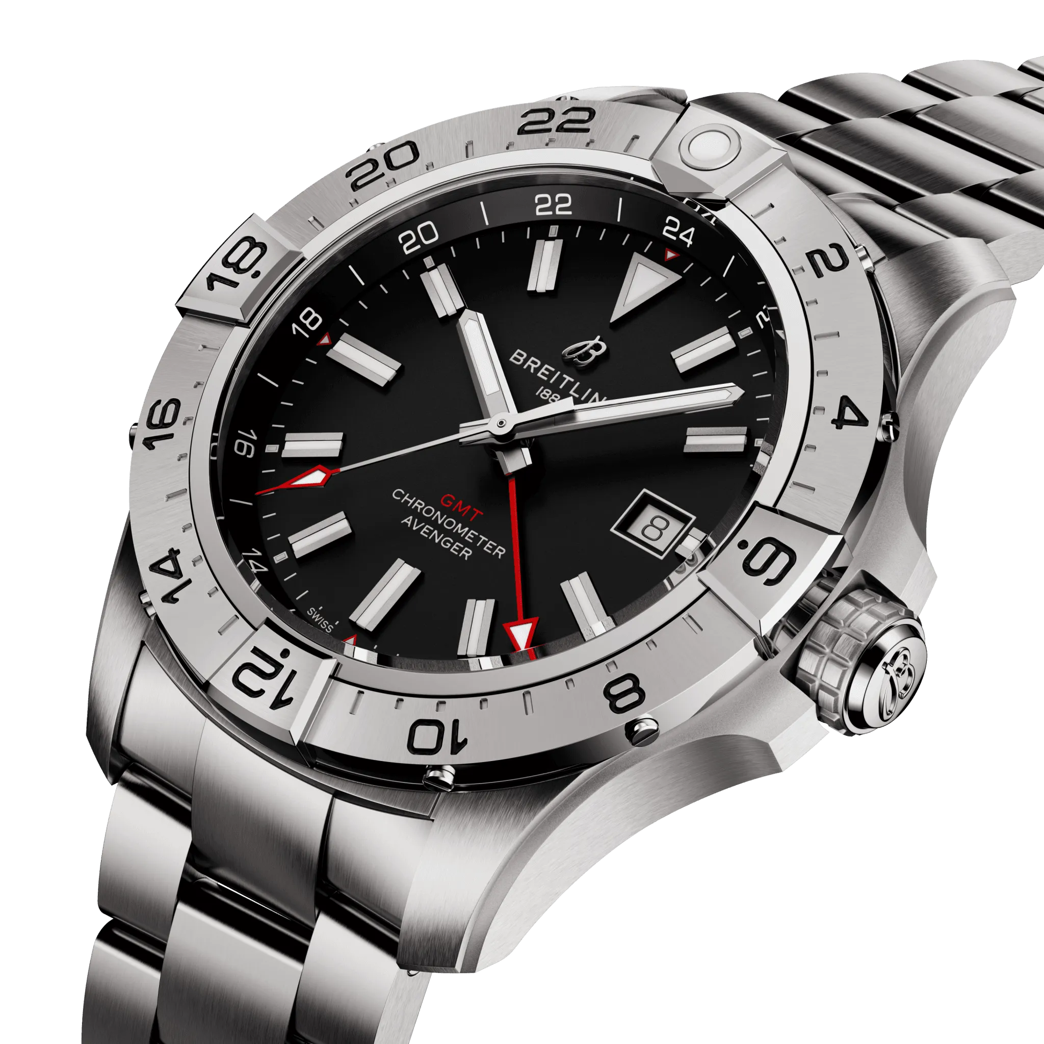 Breitling Avenger Automatic GMT 44 Black Bracelet Watch