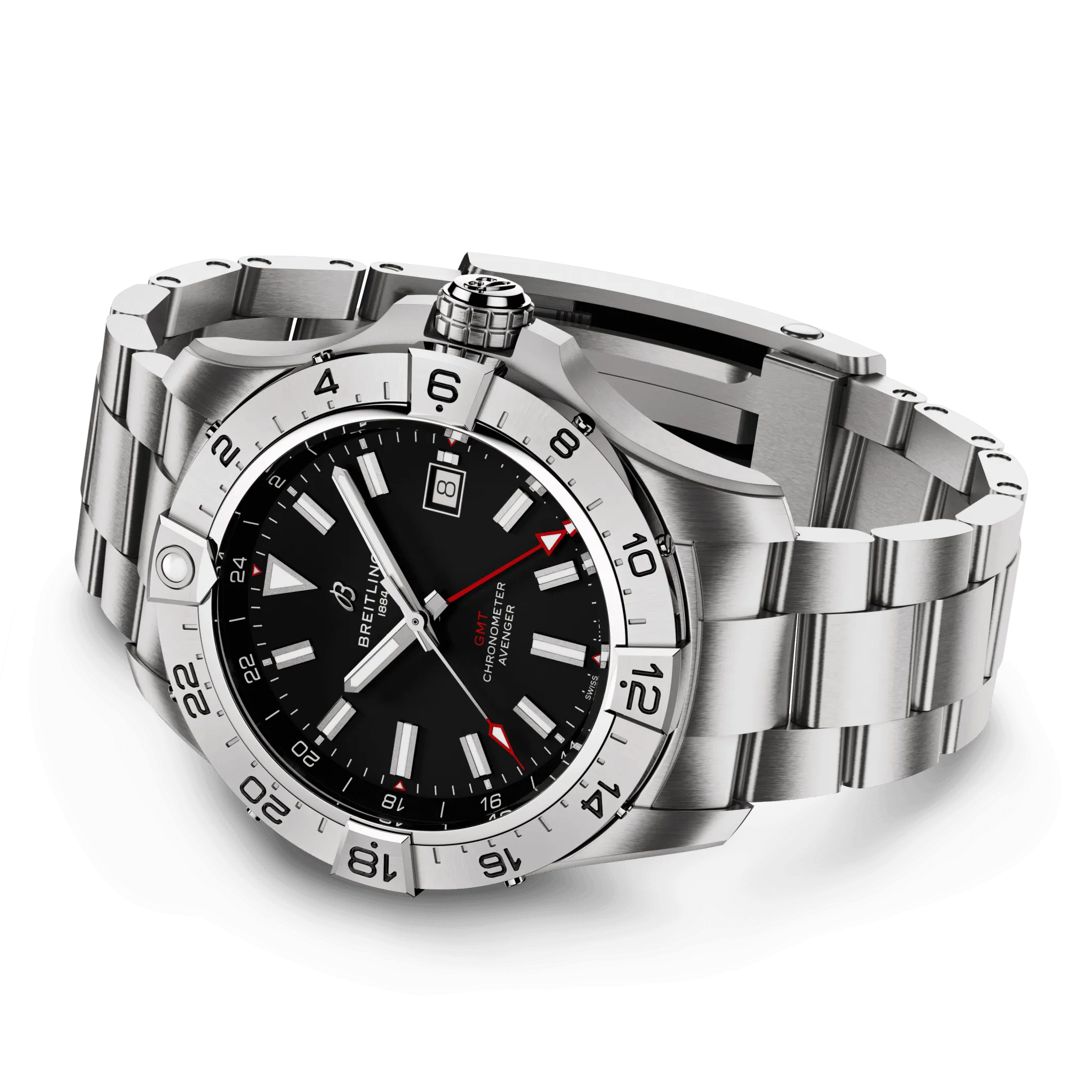 Breitling Avenger Automatic GMT 44 Black Bracelet Watch