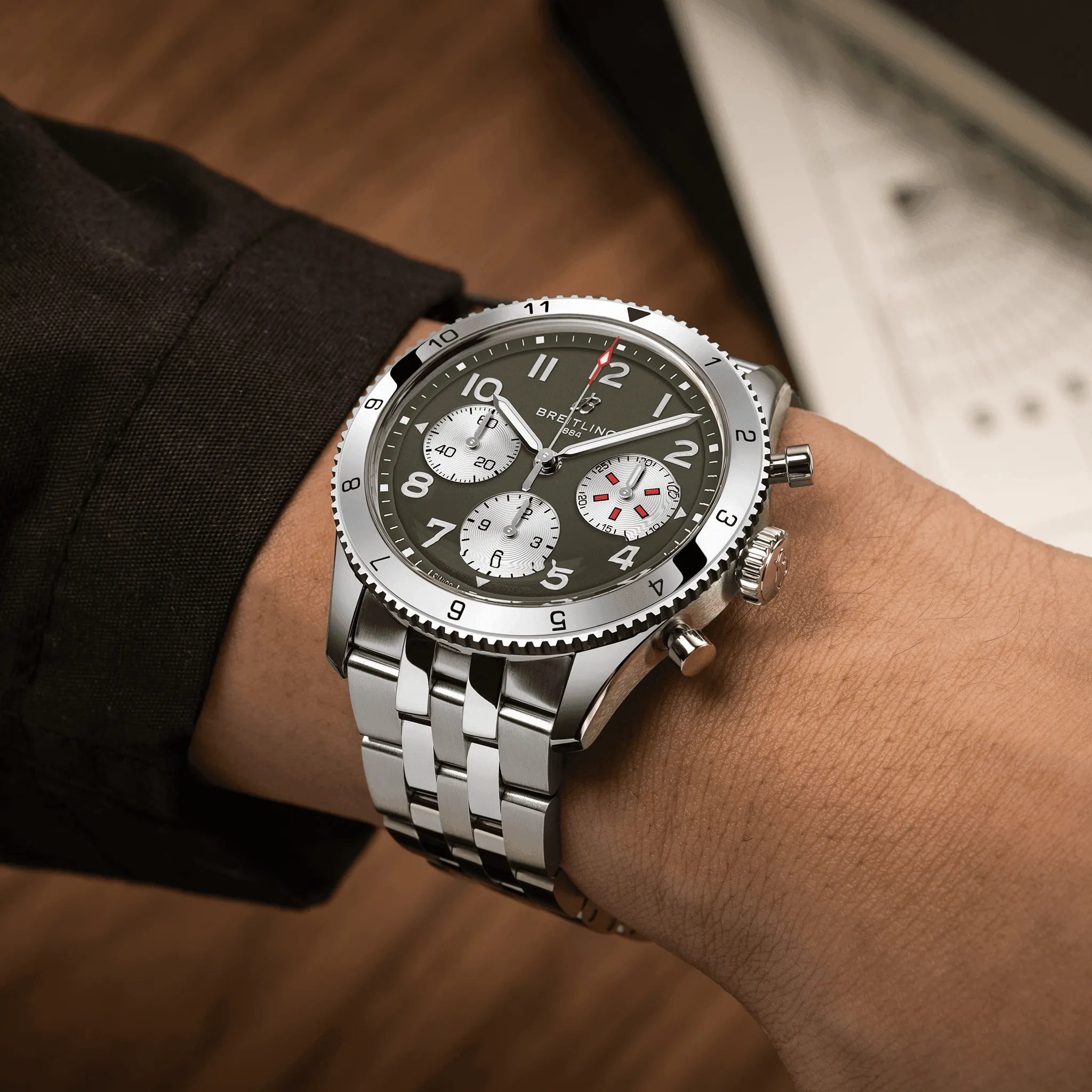 Breitling Classic AVI 42 Curtiss Warhawk Bracelet Watch