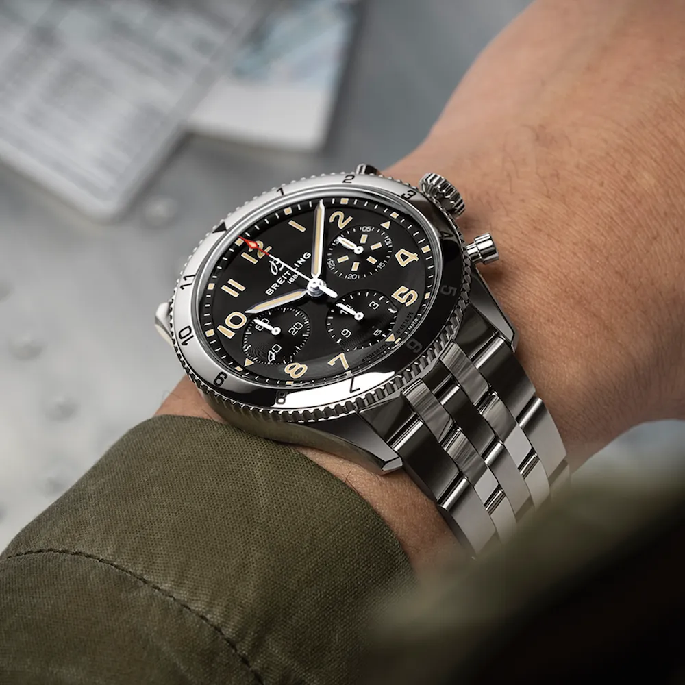 Breitling Classic AVI Chronograph 42 P-51 Mustang Bracelet Watch