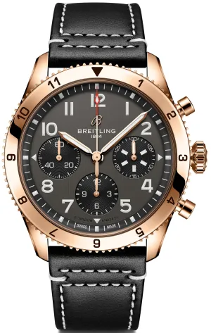 Breitling Classic AVI Chronograph 42 P-51 Mustang Red Gold Watch
