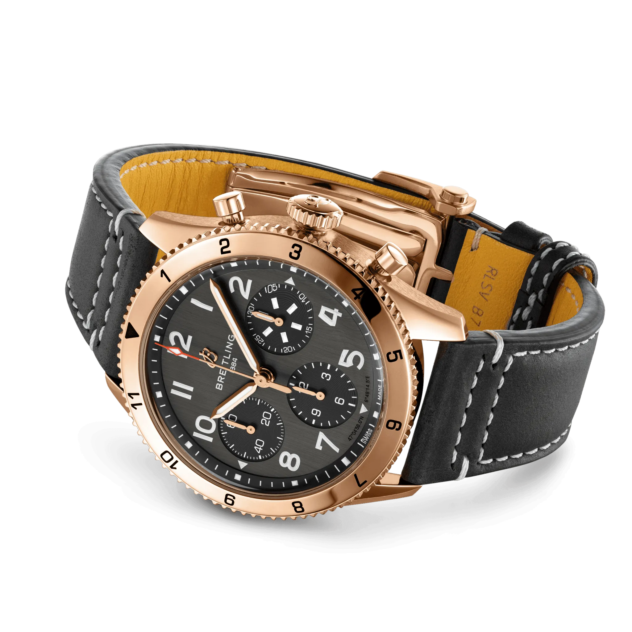 Breitling Classic AVI Chronograph 42 P-51 Mustang Red Gold Watch