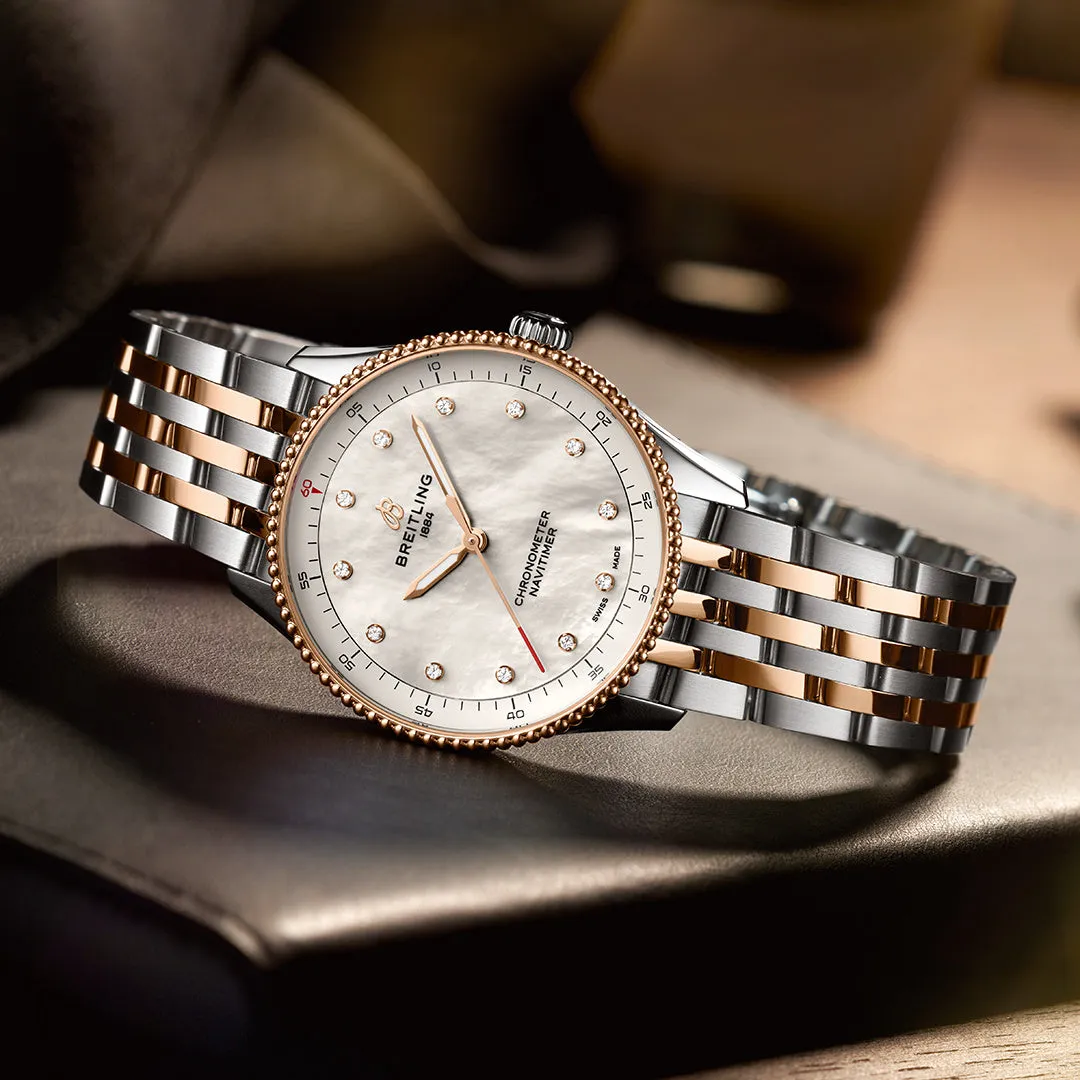 Breitling Navitimer 32 Steel & 18k Red Gold Watch