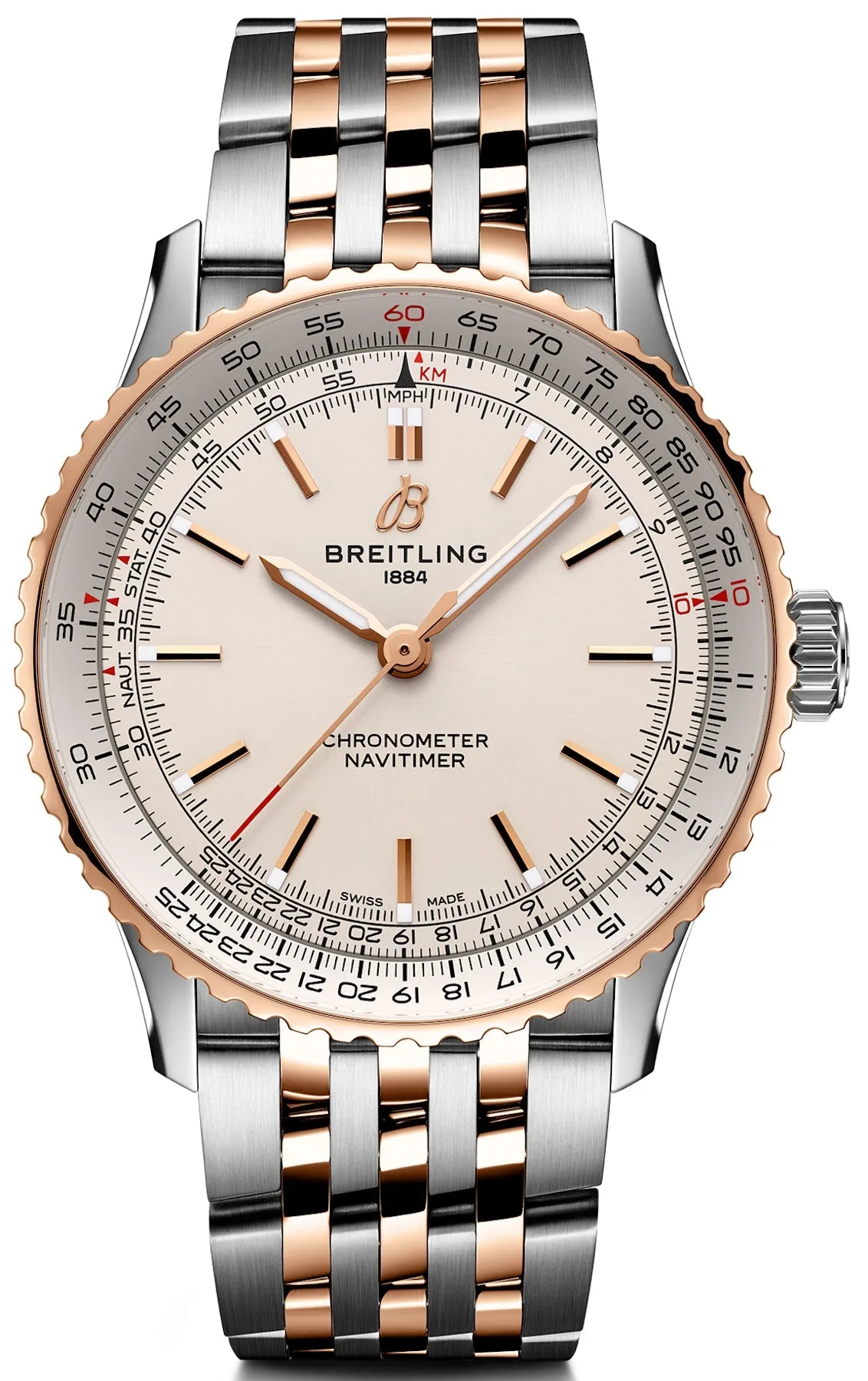 Breitling Navitimer 41 Steel & 18k Red Gold Bracelet Watch