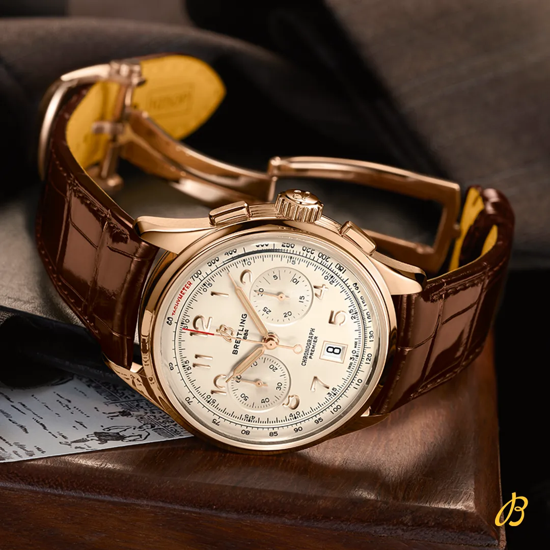 Breitling Premier B01 Chronograph 42 18k Gold Watch