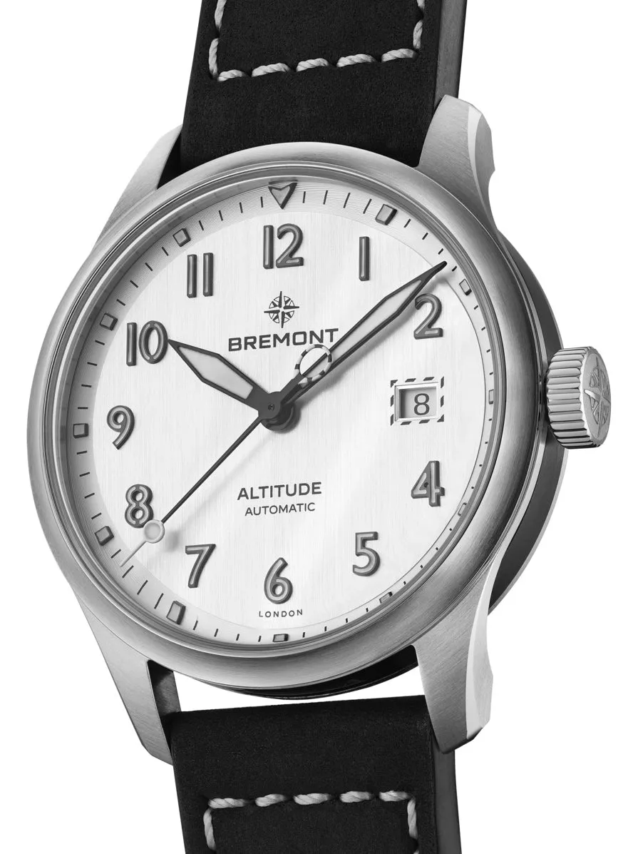 Bremont Altitude 39 Date Silver Leather Watch