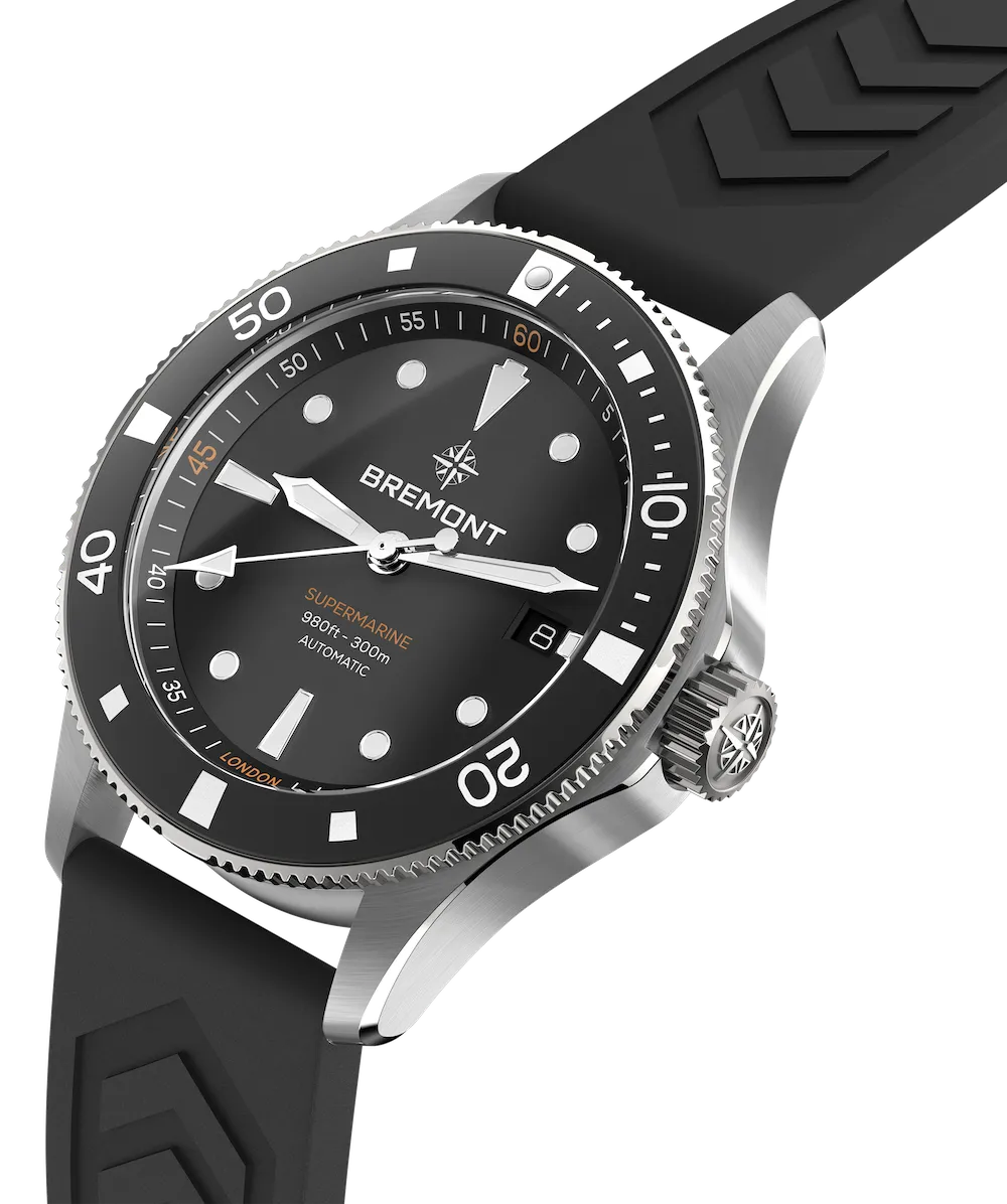 Bremont Supermarine 300M Date Black Rubber Watch