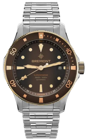 Bremont Supermarine 300M Date Brown Bracelet Watch