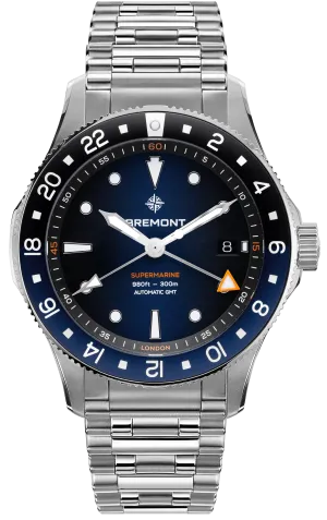 Bremont Supermarine 300M GMT Blue Black Bracelet Limited Edition Watch