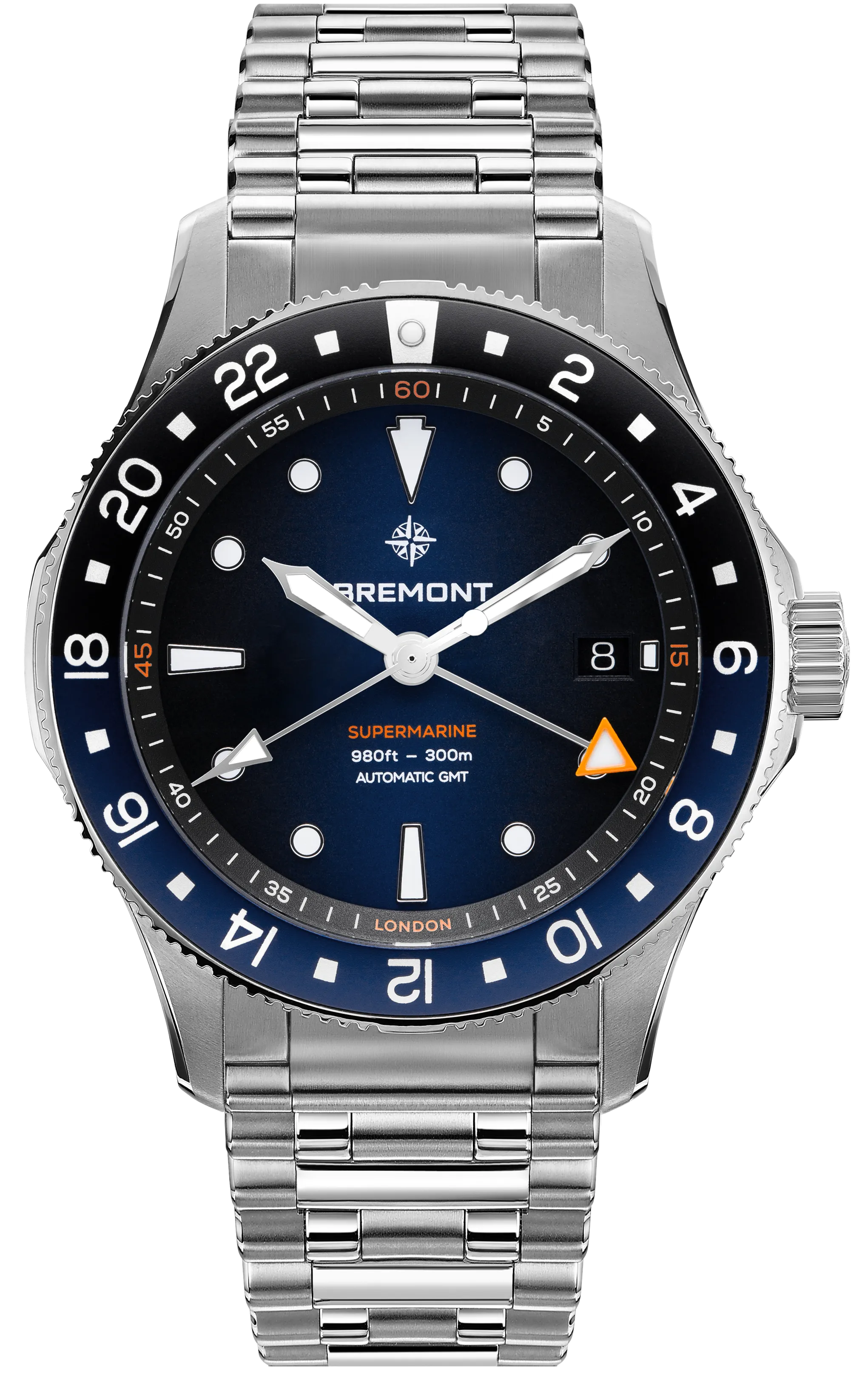 Bremont Supermarine 300M GMT Blue Black Bracelet Limited Edition Watch